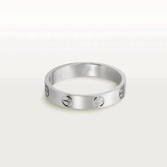 [AuraEcho Jewelry]LOVE RING 4MM 1 DIAMOND SILVER