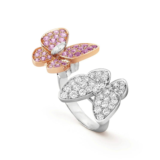 [AuraEcho Jewelry]TWIN BUTTERFLY DIAMOND RING